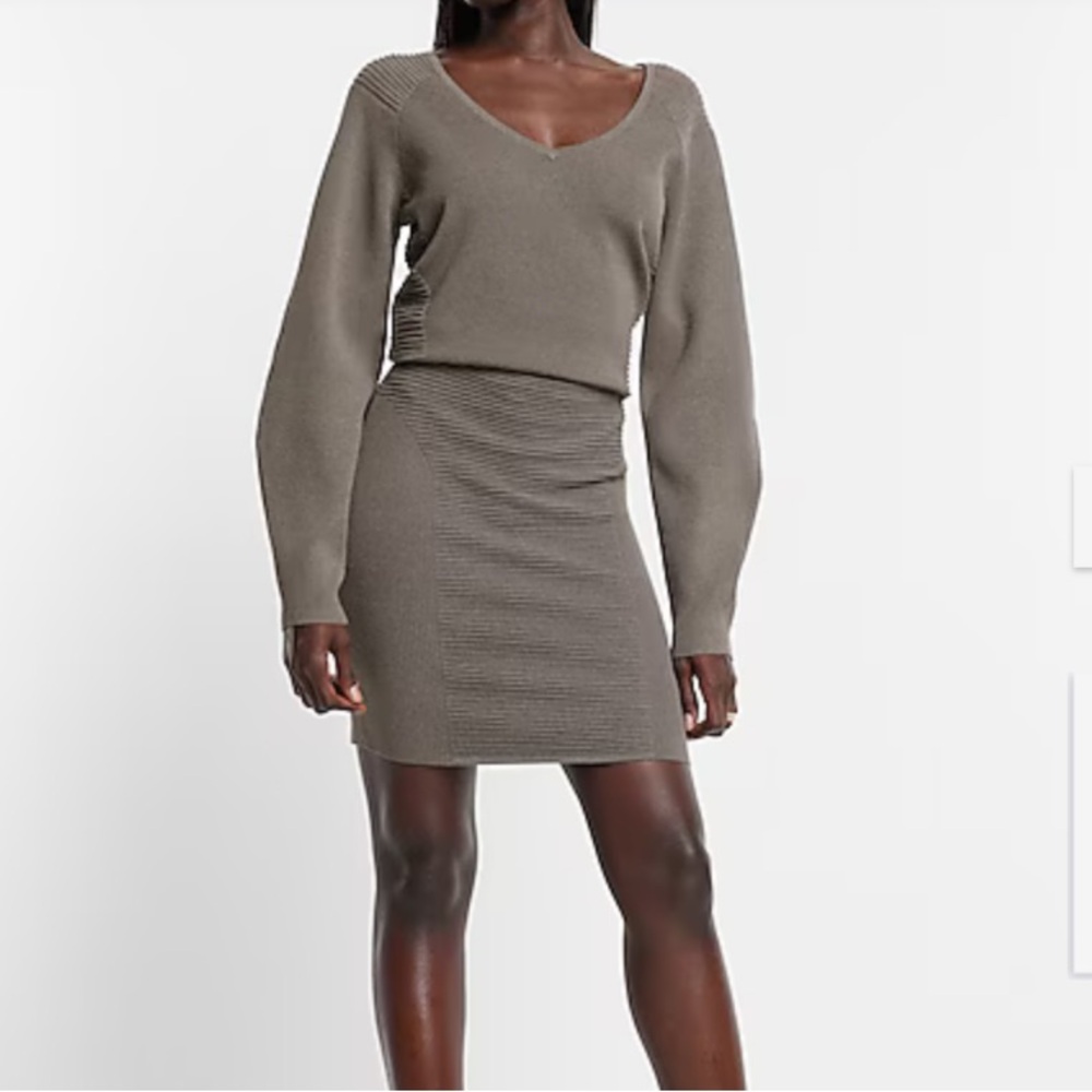 Body Contour High Waisted Ribbed Mini Sweater Skirt